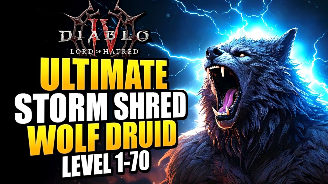 Diablo 4 BEST Druid Leveling Build for Season 14 - Storm Shred Werewolf Druid Build