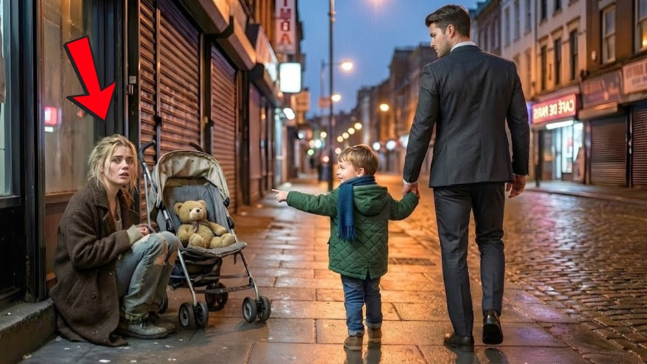 Um Homem Rico Ignorou A Mendiga — Até O Filho Dizer: “Pai, Essa É Mamãe”