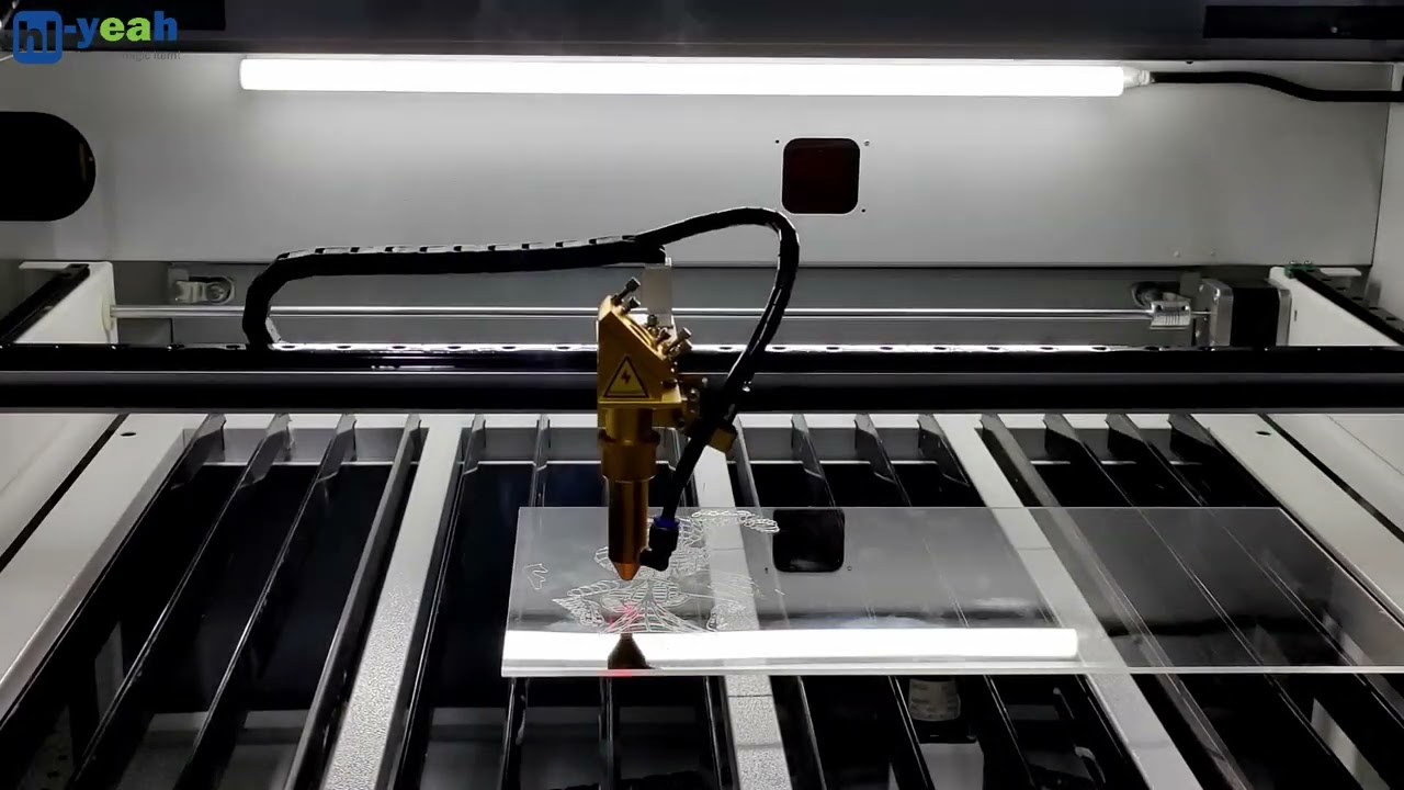 HL 570 60W CO2 Laser Engraver Cutter Cutting Engraving 3MM Acrylic