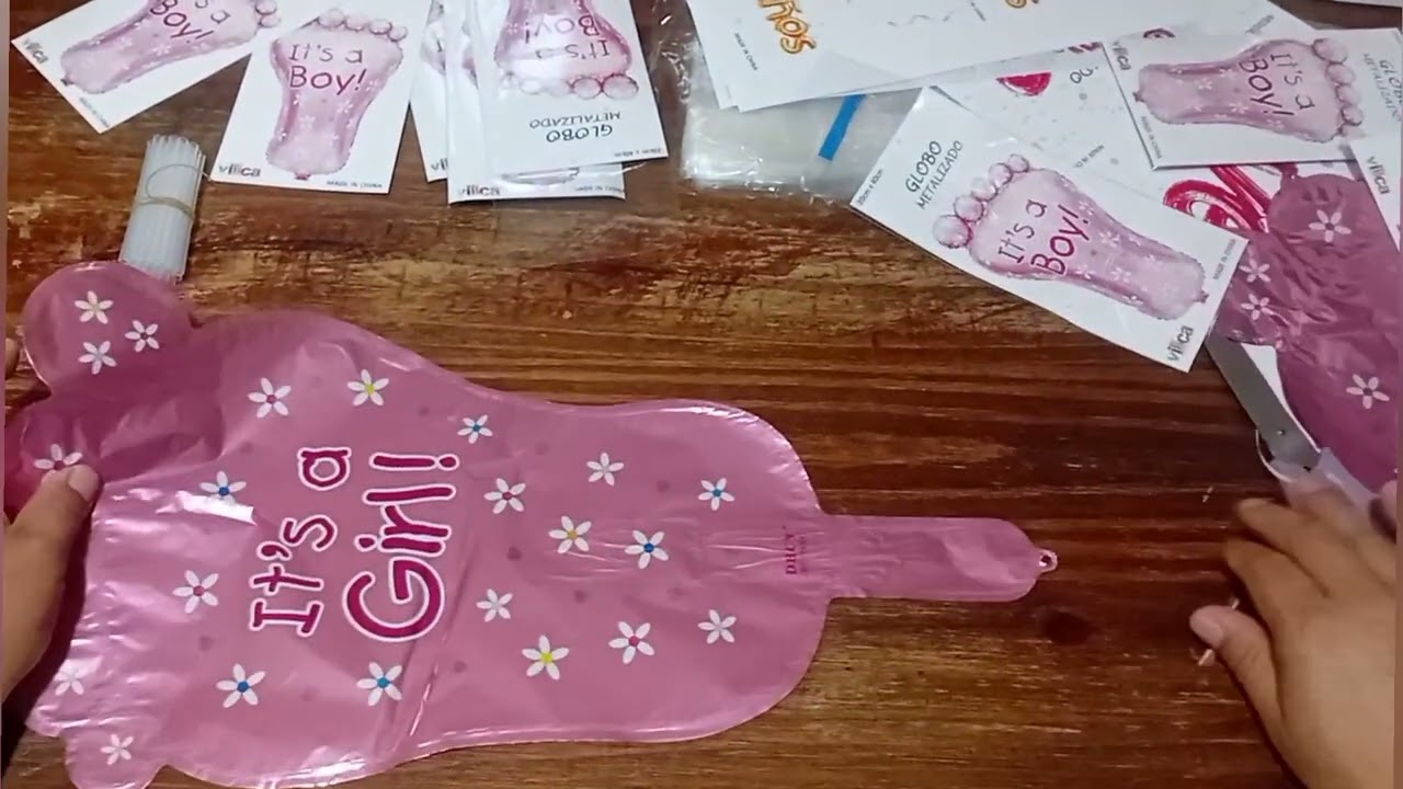 Globo foil metalizado pie rosa empaquetado #cotillon #negocios #emprendimiento #viral #trabajo