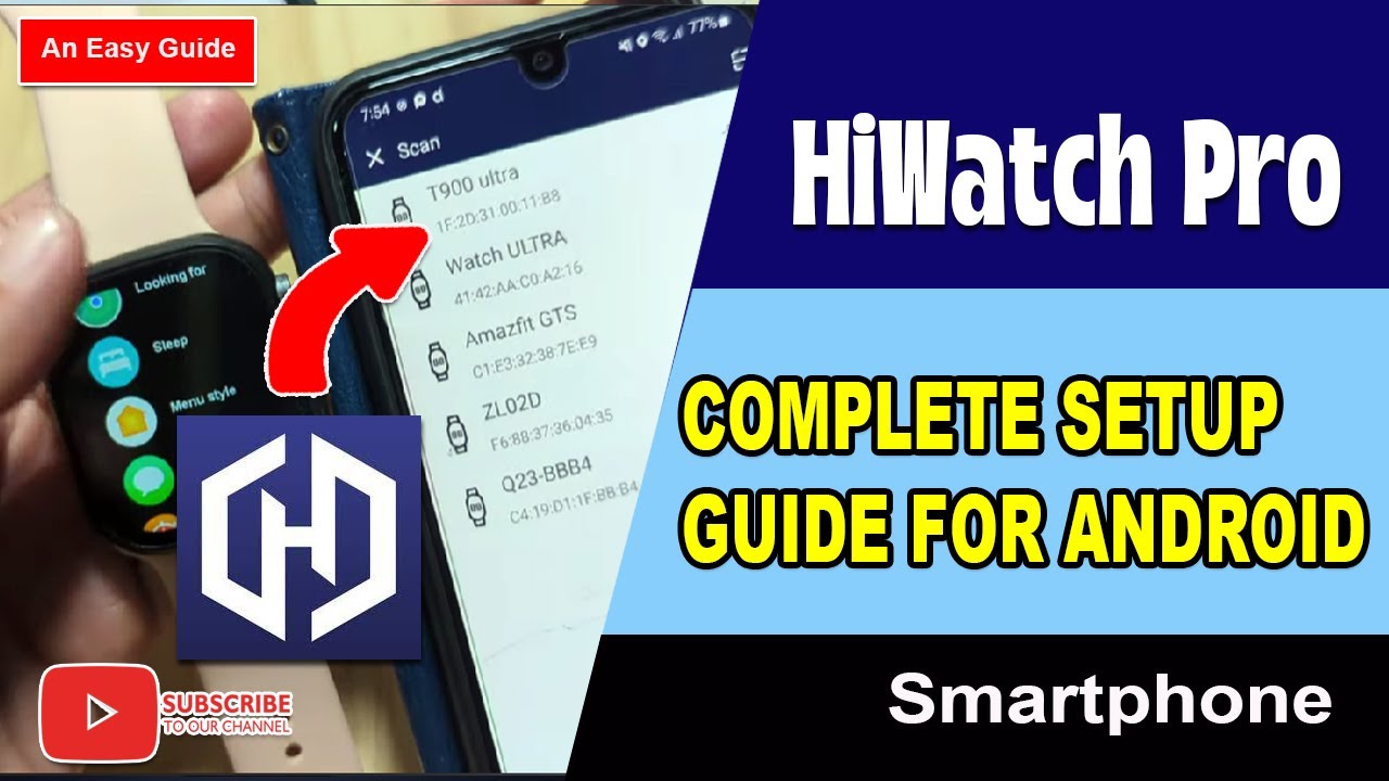 HiWatch Pro App Complete Setup on Android Phone -Connect Bluetooth in Hiwatch Pro to Phone