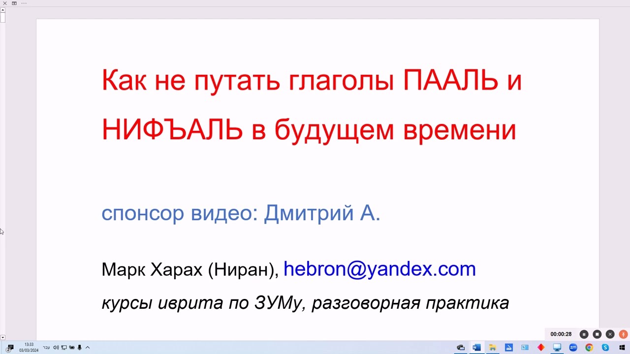 1771. Как не перепутать глаголы ПААЛЬ и НИФЪАЛЬ в будущем времени. Добавочная буква ЙУД в приставке