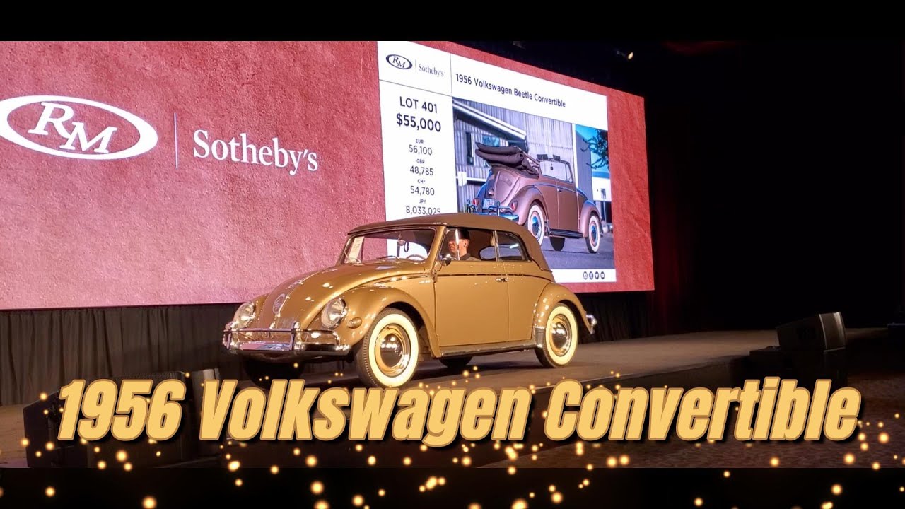 1956 Volkswagen Convertible at 2022 RM Sotheby's,Hershey #vw #vwbeetle #classicvwbugs #classicvw