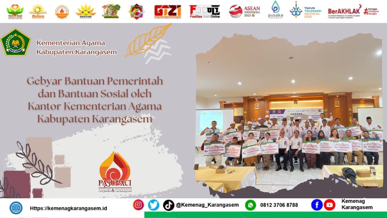Gebyar Bantuan Pemerintah dan Bantuan Sosial oleh Kantor Kementerian Agama Kabupaten Karangasem