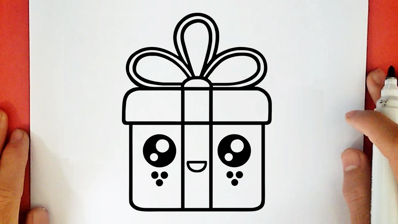 COME DISEGNARE UN REGALO KAWAII
