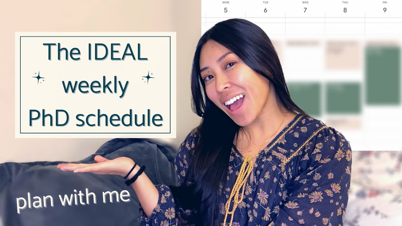My Ideal Weekly PhD Schedule | How I plan my week as a PhD student