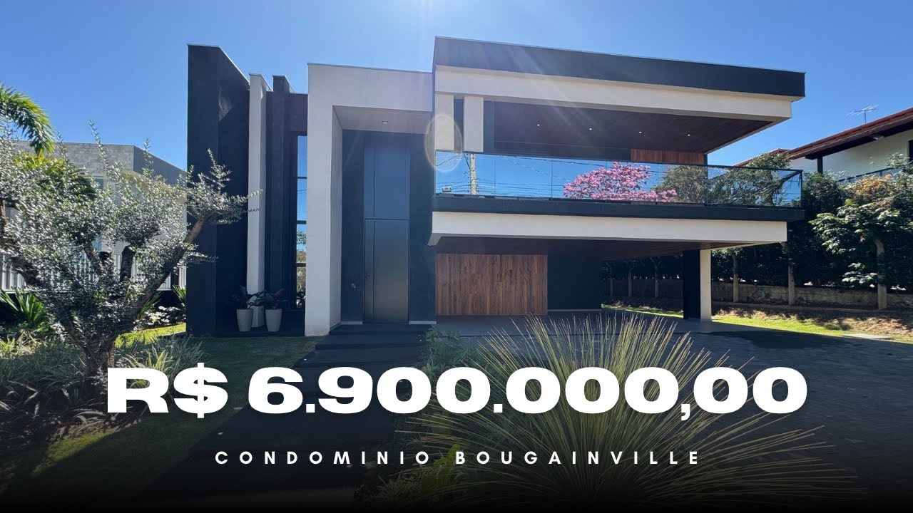MANSÃO DE LUXO DE PORTEIRA FECHADA NO CONDOMÍNIO BOUGAINVILLE - LAGOA SANTA - MG  ✨ R$6.900.000