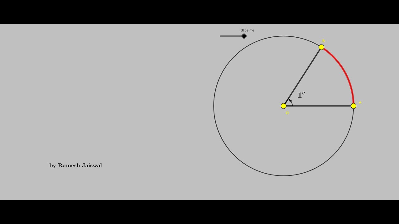 How to construct Radian Angle use GeoGebra