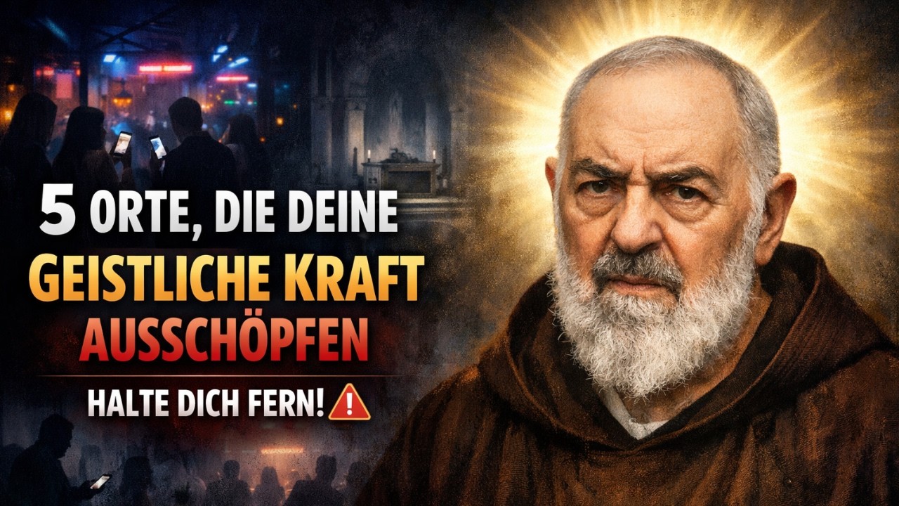 PATER PIO ENTHÜLLTE 5 UMGEBUNGEN, DIE DIE GEISTIGE ENERGIE DES CHRISTEN AUSSAAUGEN (HALTE DICH FERN)