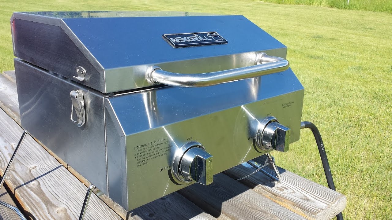 Nexgrill Stainless Steel Table Top 2 Burner Propane Grill