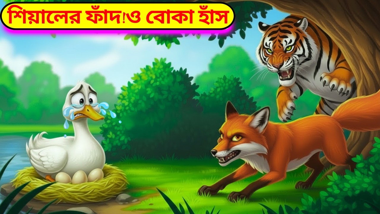 Cleaver Fox and Poor Duck Story | শিয়ালের ফাঁদে বোকা হাঁস! | New Bangla Cartoon #moralstories