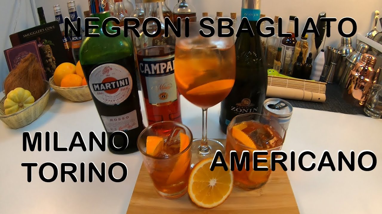 3 Cocktails! La familia del NEGRONI, MILANO TORINO, AMERICANO y NEGRONI SBAGLIATO, muy sencillos!