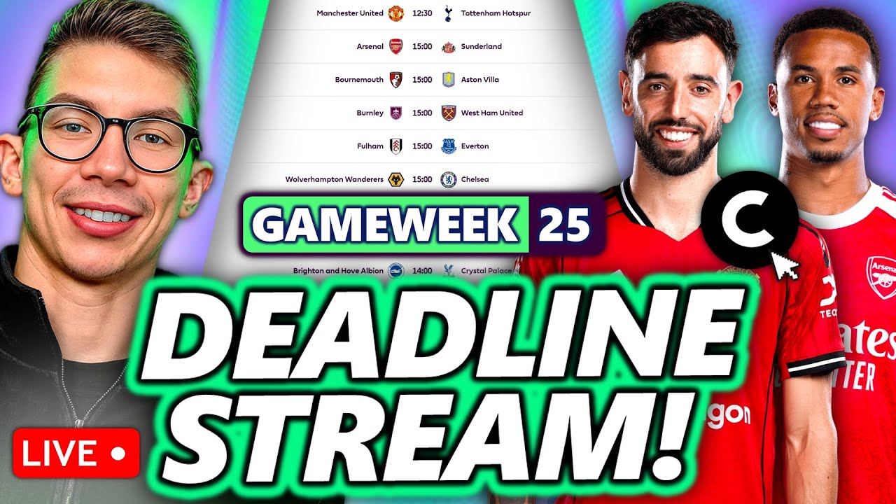 BRUNO OR GABRIEL CAPTAIN? + DOUBLE GAMEWEEK 26! + TEAM REVIEWS FPL GAMEWEEK 25 DEADLINE STREAM!