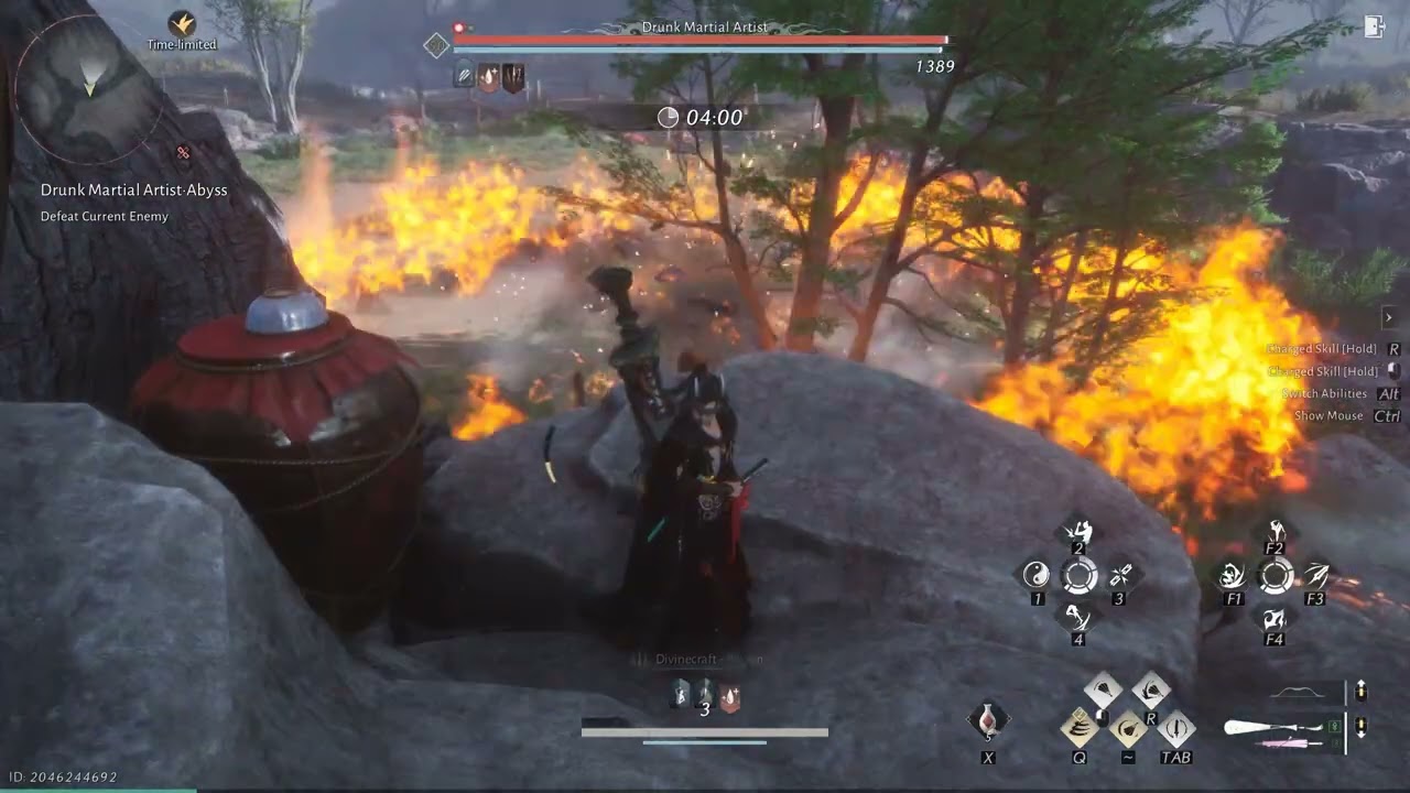 Where Winds Meet Trial Abyss Drunk Martial Artist  no hit challenge cheese method I found .