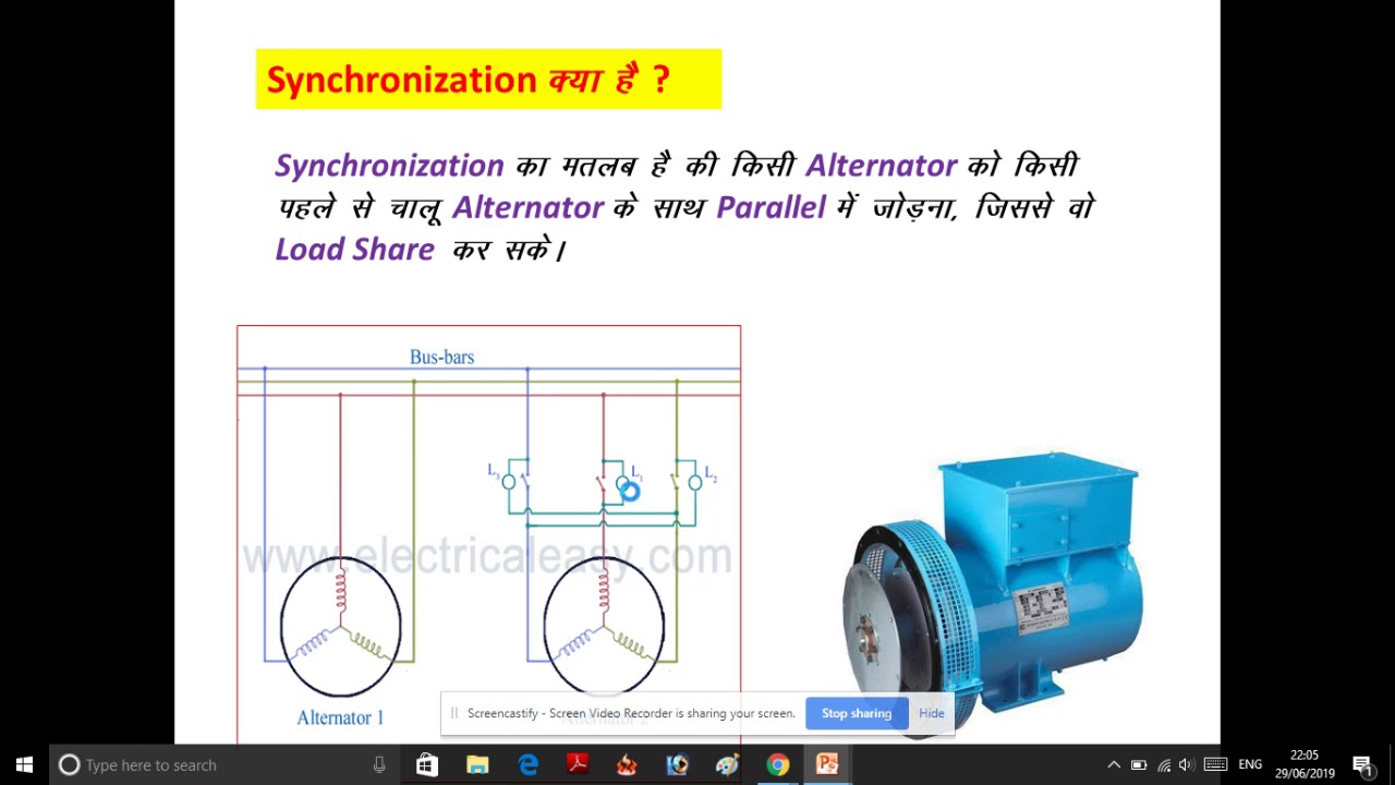 Synchronization Of Alternator in Hindi Rupesh sahu Excellence Academy