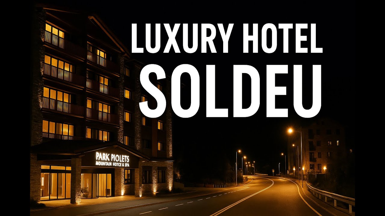 🇦🇩 ANDORRA Night Walk in SOLDEU • In front of the luxurious PARK PIOLETS 5⭐ Hotel & Spa (4K)