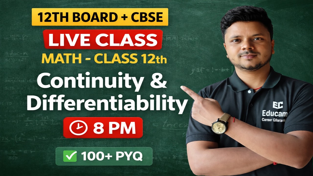 L-3 || Continuity & Differentiability || Class 12 Maths Live || 100+ PYQ Practice || RAJ SIR