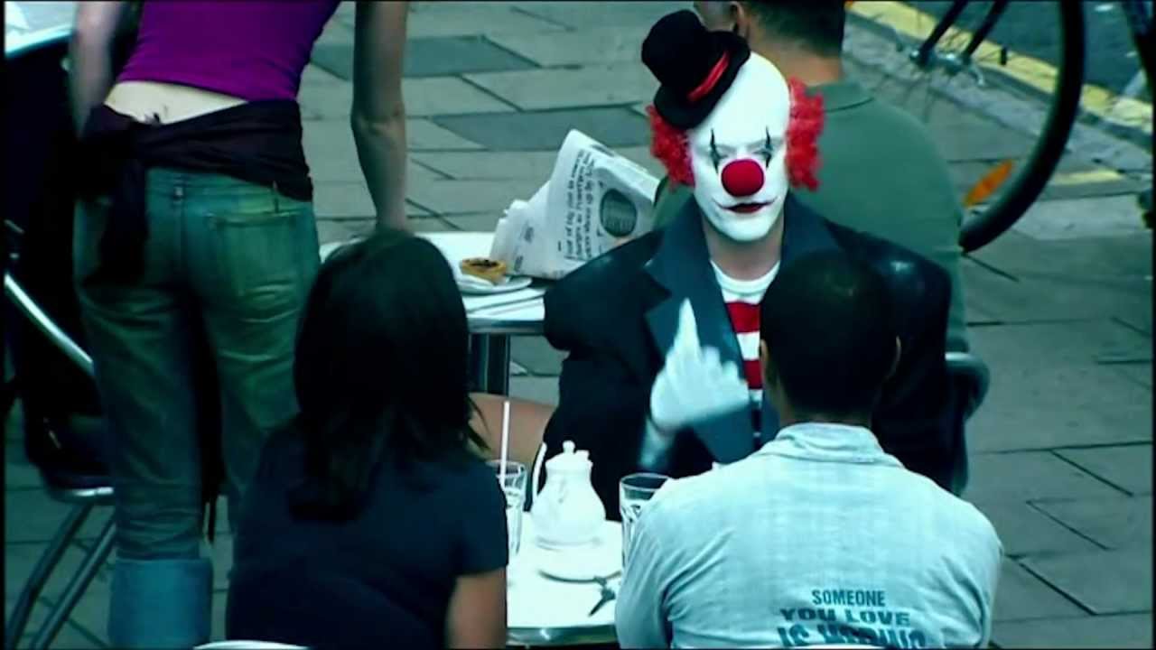 Derren Brown Being A Creepy Clown 1/2 - Trick of the Mind