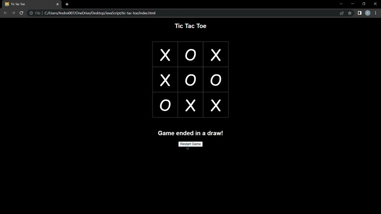 Tic Tac Toe Javascript [GIVEAWAY+ pastwork]