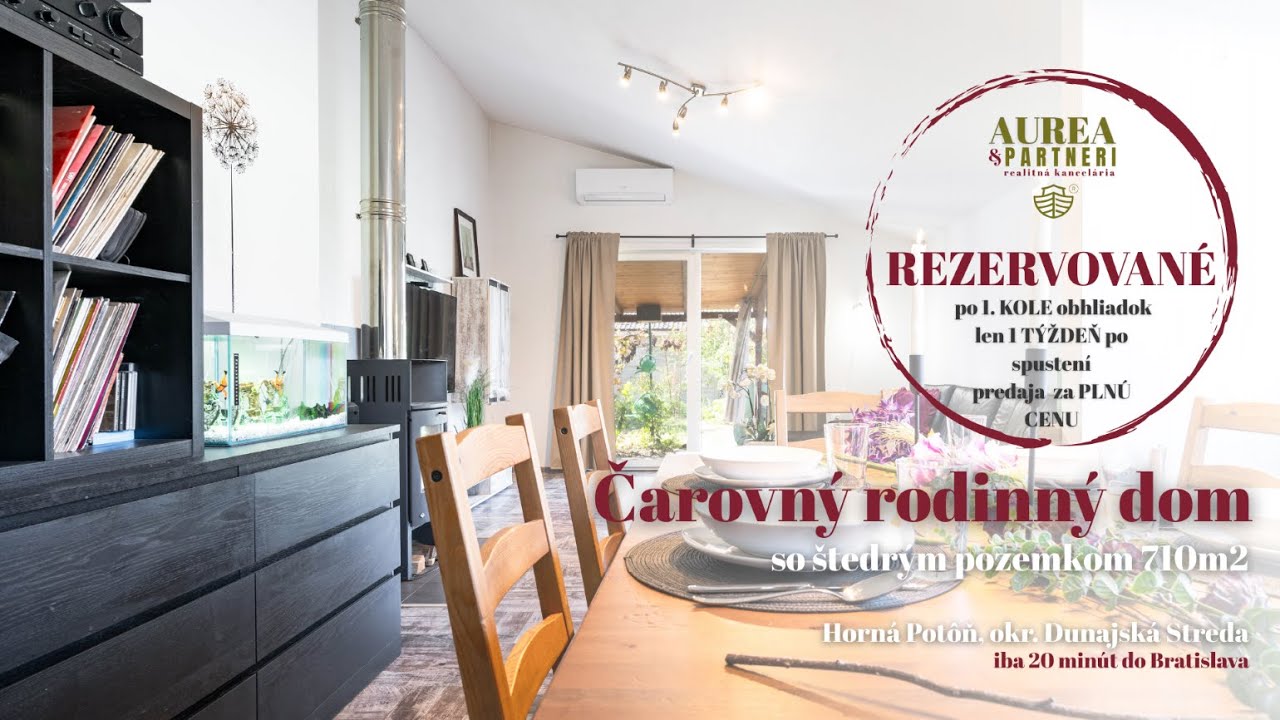 PREDANÉ Čarovný rodinný DOM na pozemku o výmere 710m2-Horná Potôň- Dunajská Streda