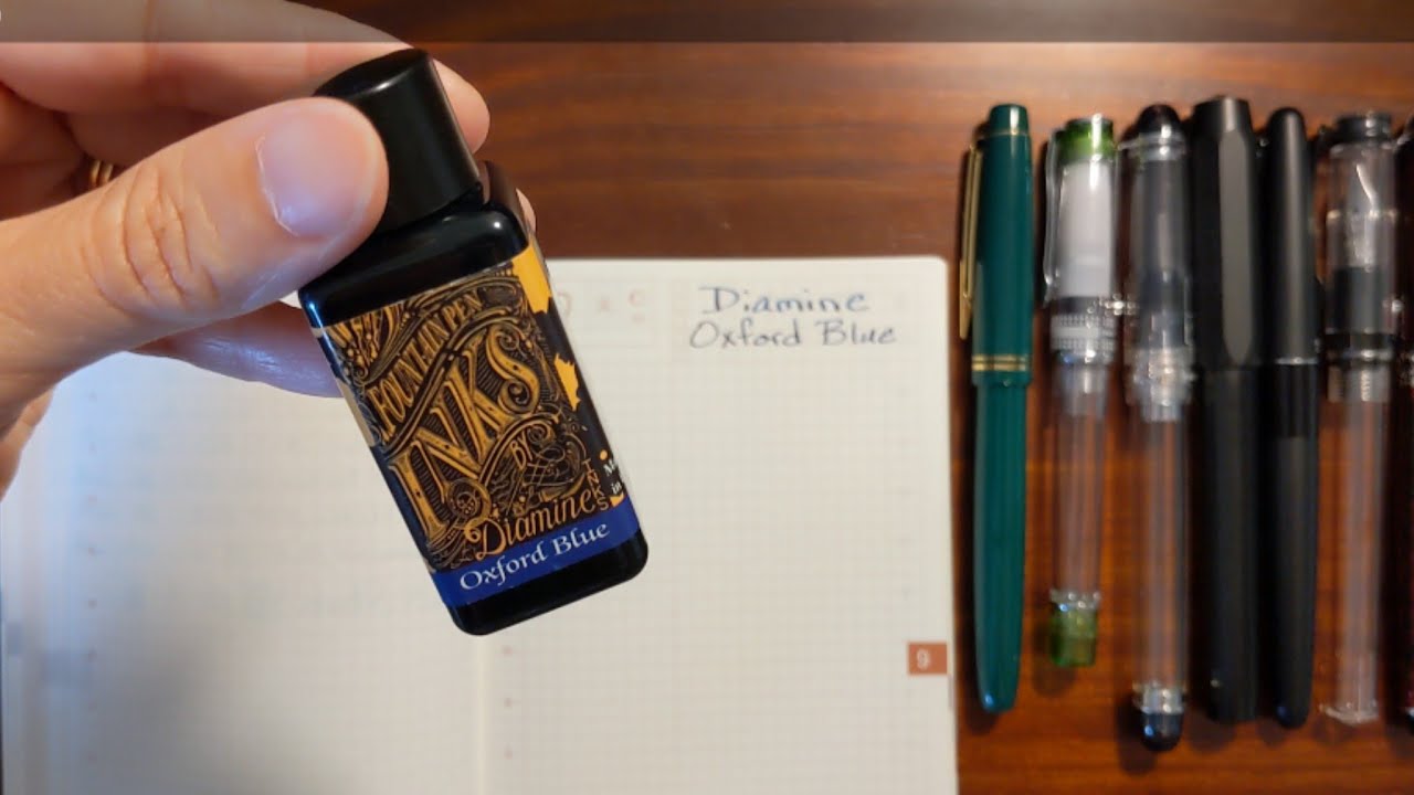 Diamine Oxford Blue and Fountain Pens