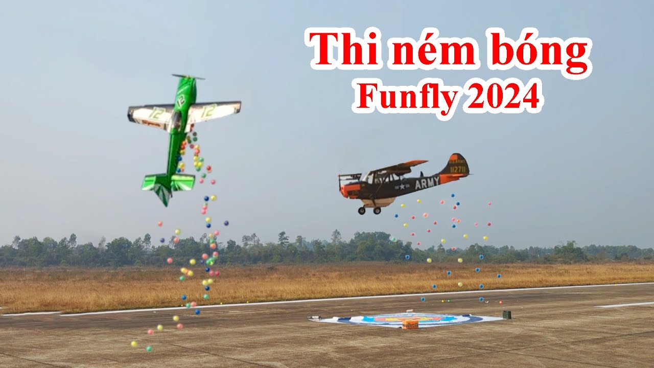 Thử thách lái máy bay ném bóng trúng mục tiêu tại Funfly 2024 || #4dmodel