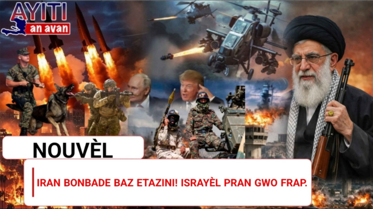 Iran Bonbade Israël ak baz militè Ameriken yo. Iran fache, li atake plizyè peyi ki alye Etazini.