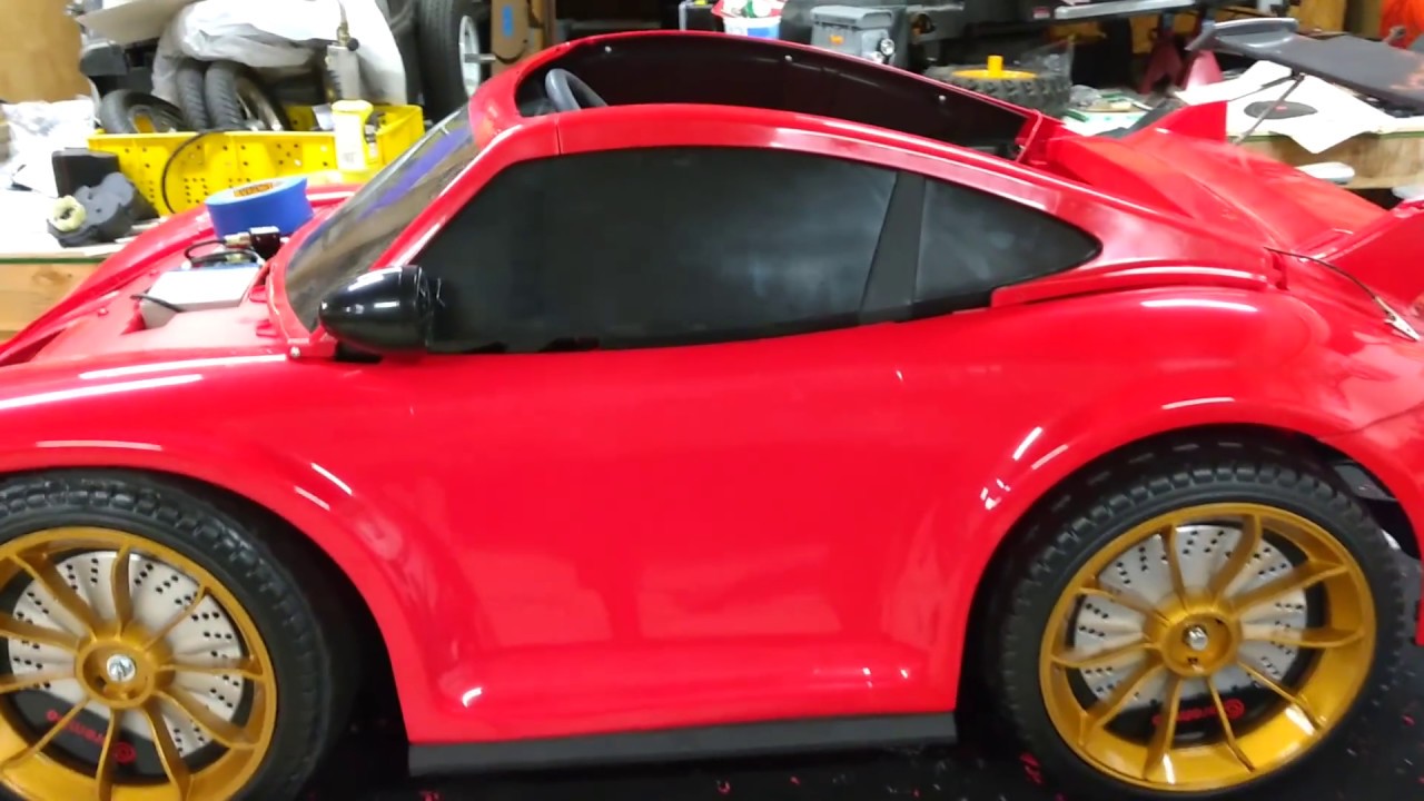 Boosted Powerwheels Porsche Gt3 sound box upgrade