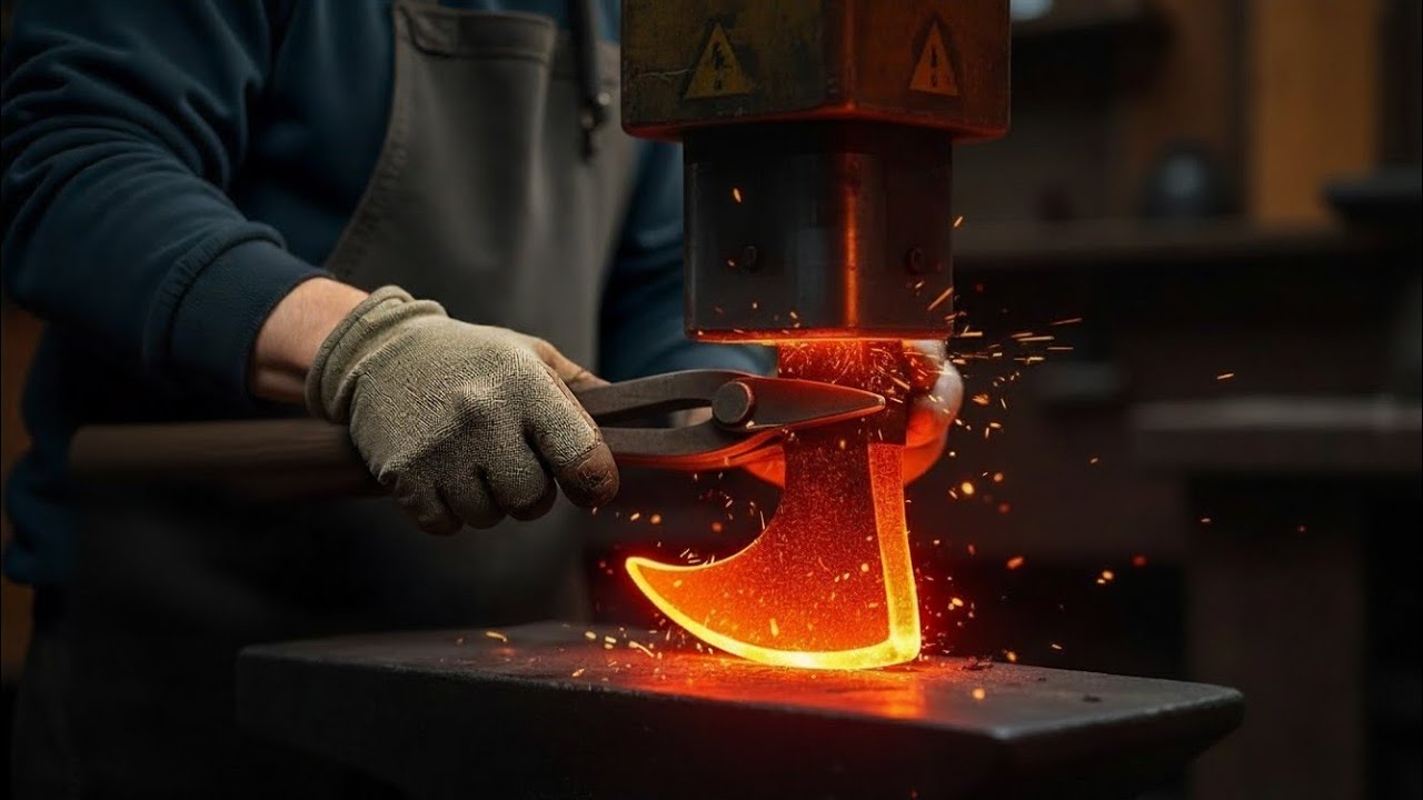 🪓 Axe Making Process (Hot Forging 2026