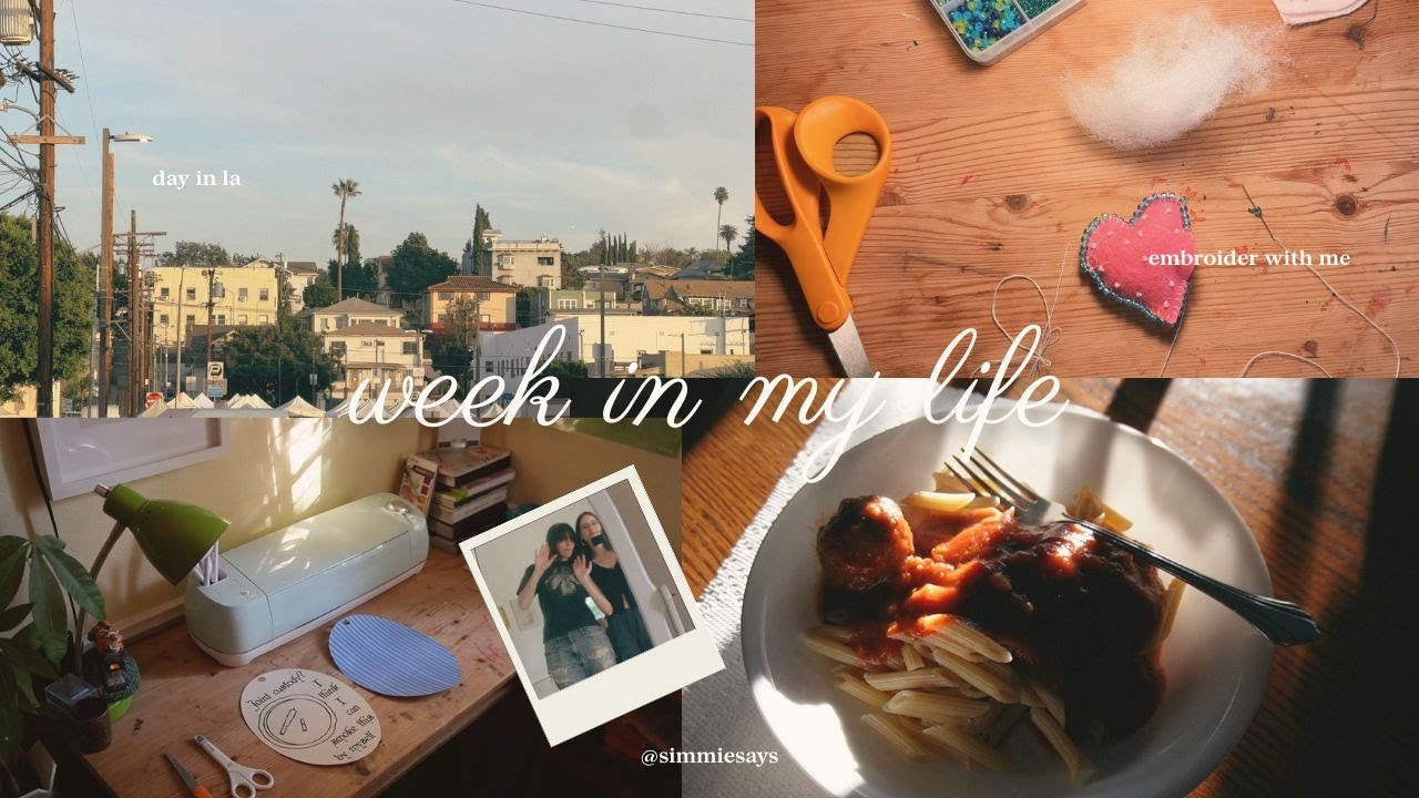weekly vlog 🍵✨ beaded embroidery, spending the day in la, and more