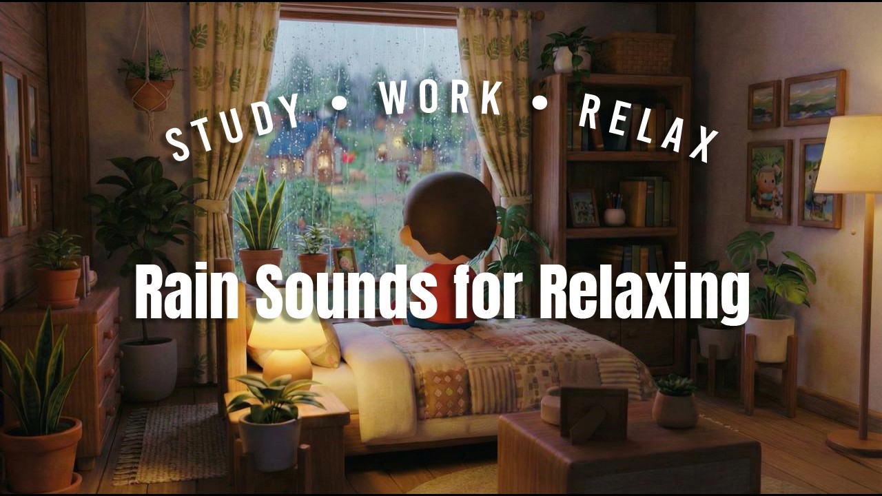 Villager Bedroom｜Soothing and Relaxing Rain Sounds｜Study & Work Relax｜Animal Crossing Ambience