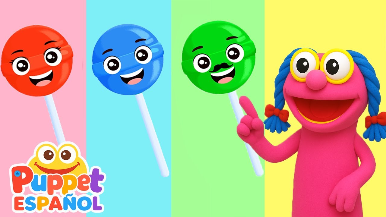 Canción de la piruleta coloridas |  Canción de Colores | Puppet en Español - Canciones Infantiles