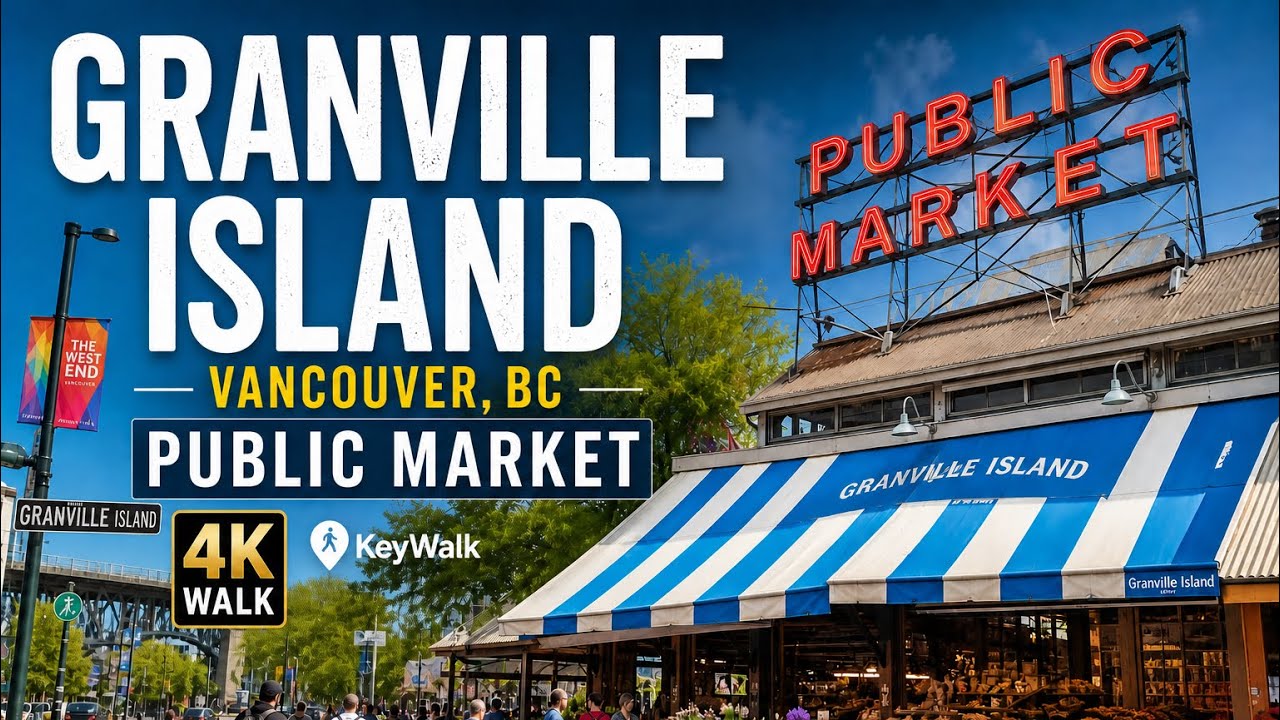 Public Market Granville Island Vancouver  POV walk