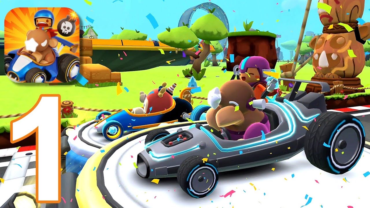 Starlit Kart Racing - Gameplay Walkthrough part 1 - Tutorial (iOS,Android)