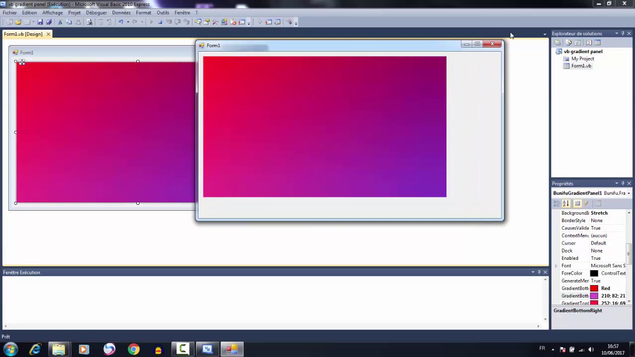 How to make a gradient panel In VB.NET no codes [Advanced Design]