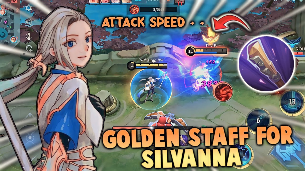 GOLDEN STAFF FOR SILVANNA ‼️ EASY DELETE ENEMY | SILVANNA BEST BUILD 2023 | MOBILE LEGENDS