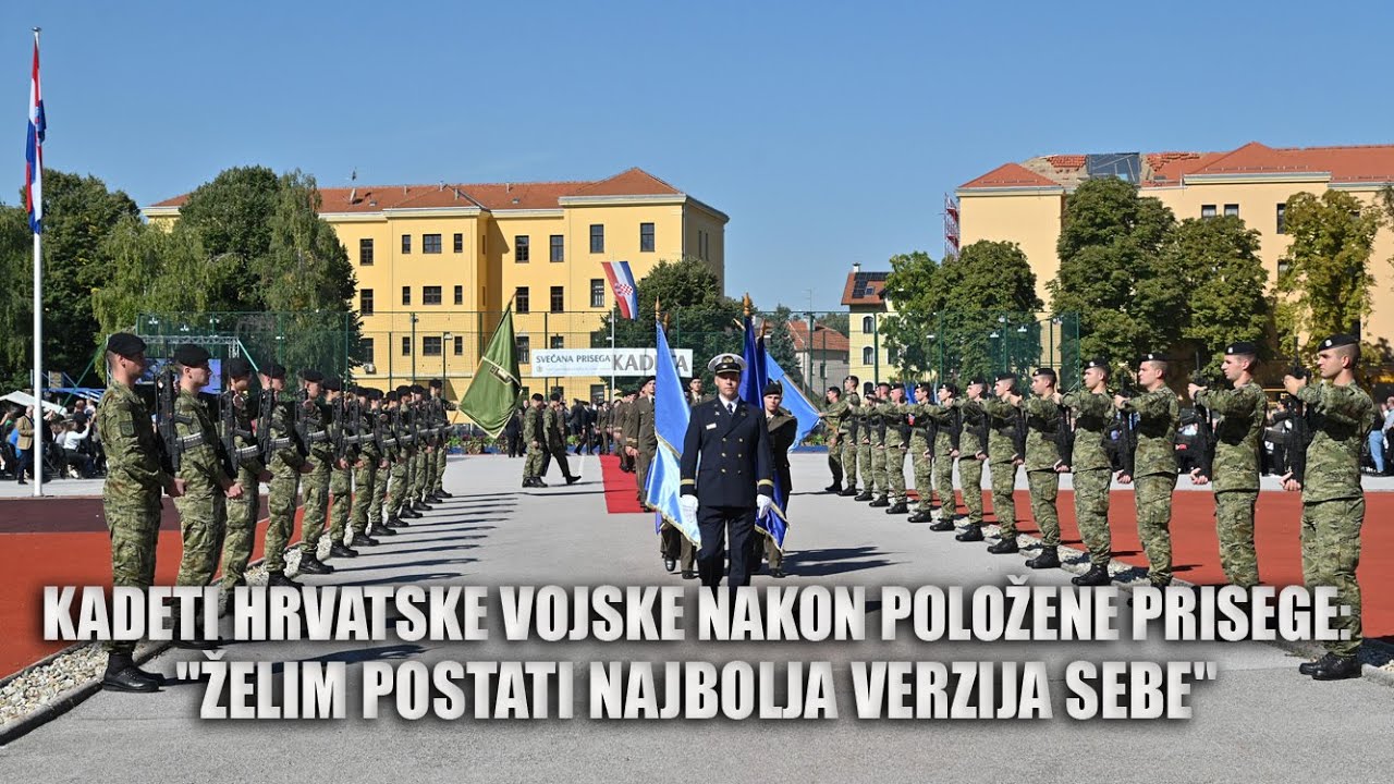 Kadeti Hrvatske vojske nakon položene prisege: "Želim postati najbolja verzija sebe"