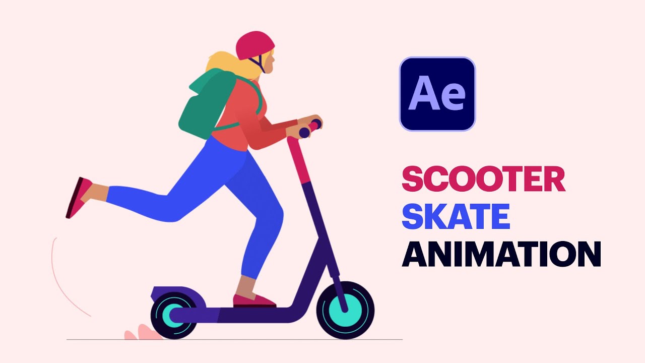 Как анимировать персонажа на самокате в After Effects | Duik Angela