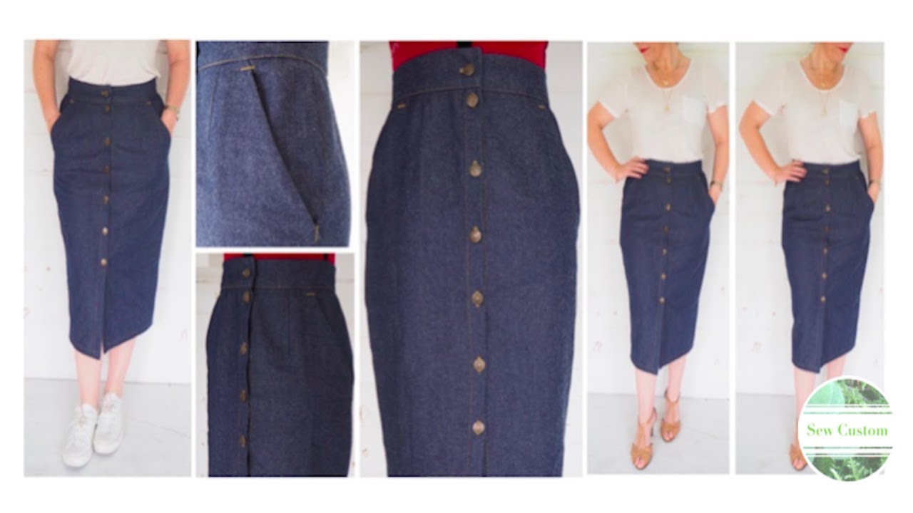The Making of my Denim Button Down Skirt
