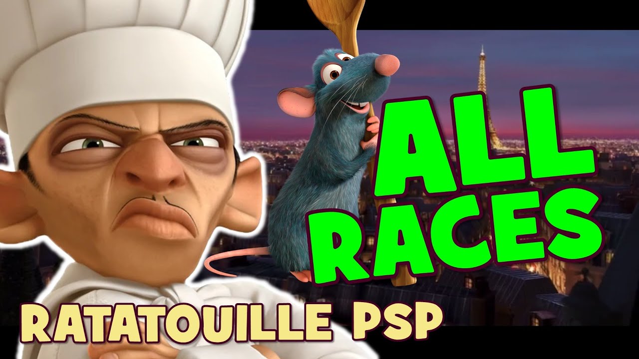 Ratatouille [PSP] 100% Walkthrough / Gameplay - ALL RACES (No Commentary)