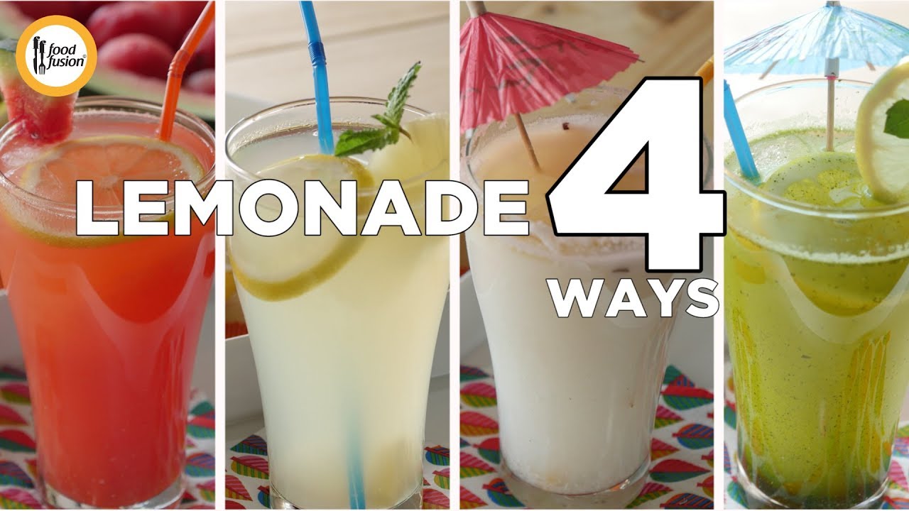 Lemonade 4 Refreshing ways - Recipes by Food Fusion