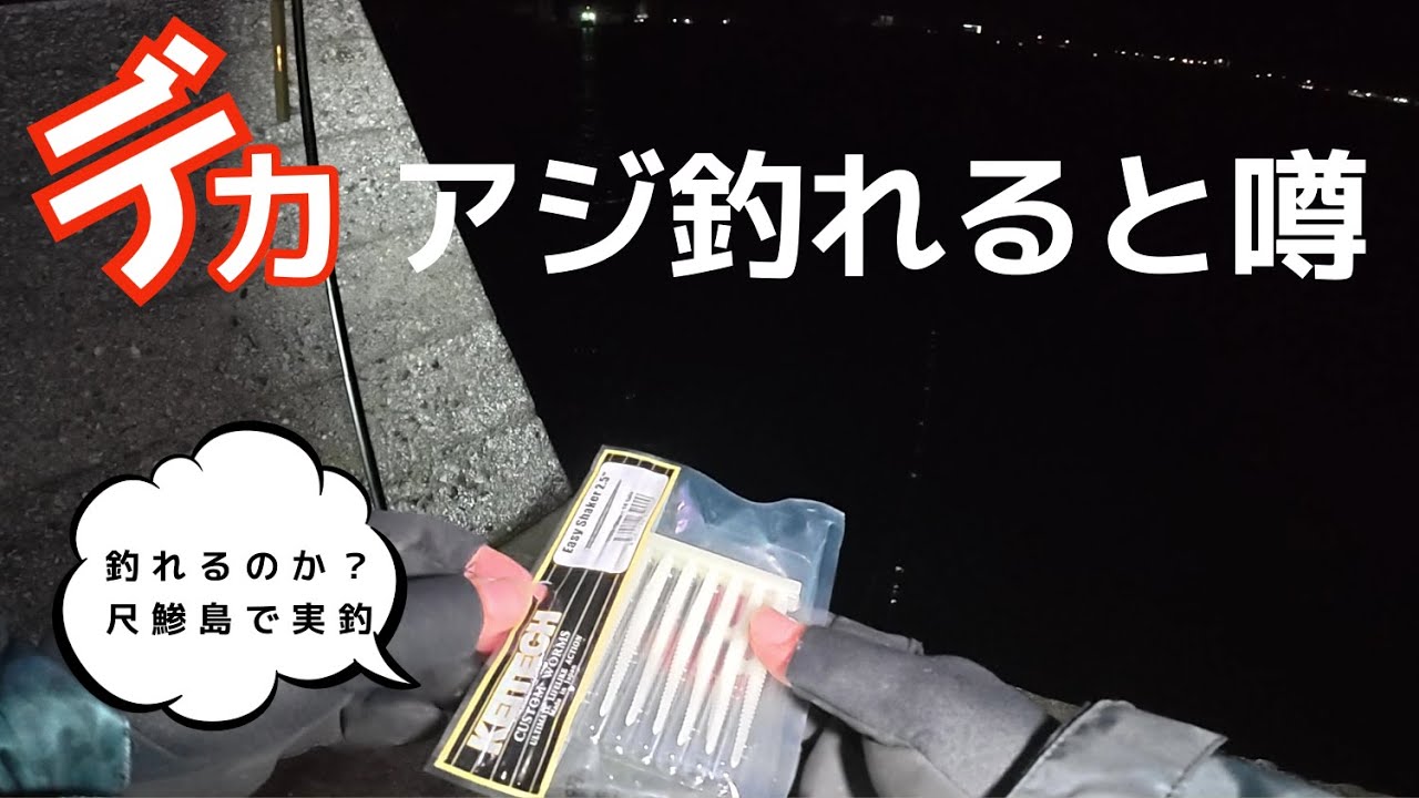 噂のデカアジワーム 釣れるの？😆 尺鯵島で実釣【アジング】21戦目 大分県