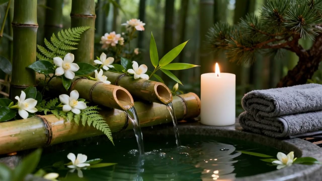 Soothing Relaxing Music 🌹 Peace of Mind, Anxiety Relief,Spa Relax Water,Relax Sleep Day Full 39