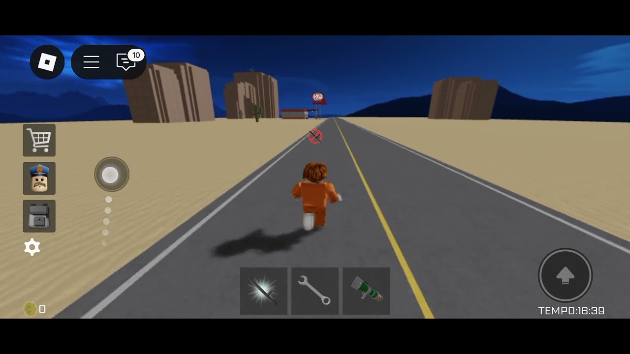 Lutando contra o policial robô (Boss)Roblox