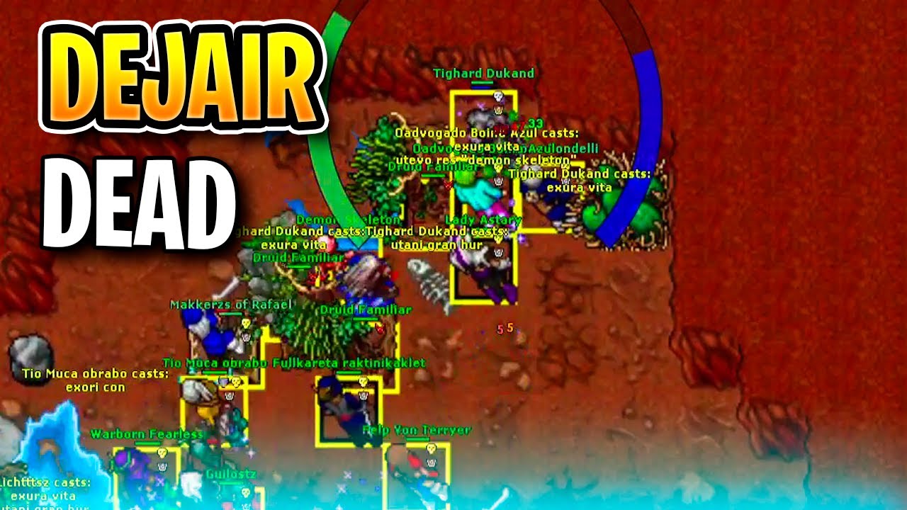 Dejair morre Skull Inabra - Tibia #GameLab