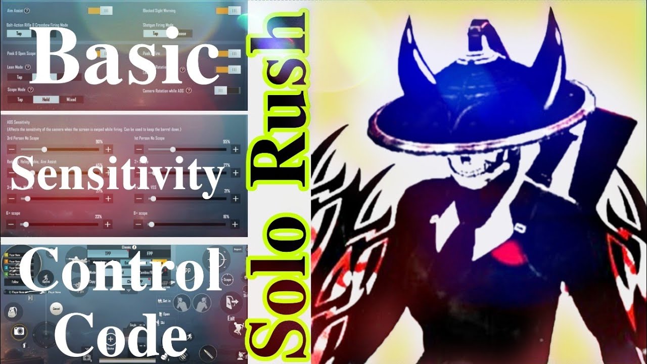 Solo Rush Gaming Control setting and control code ll Sensitivity setting ll Solo Rush Control 2021