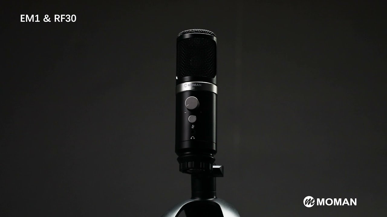 Moman EM1 & RF30 USB Microphone Kit for Live Streaming Portable Mic Studio