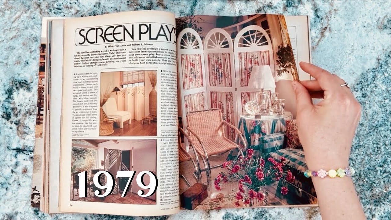 ASMR page turning vintage magazine with Evelyn on a *really windy* day 📖 (no talking)