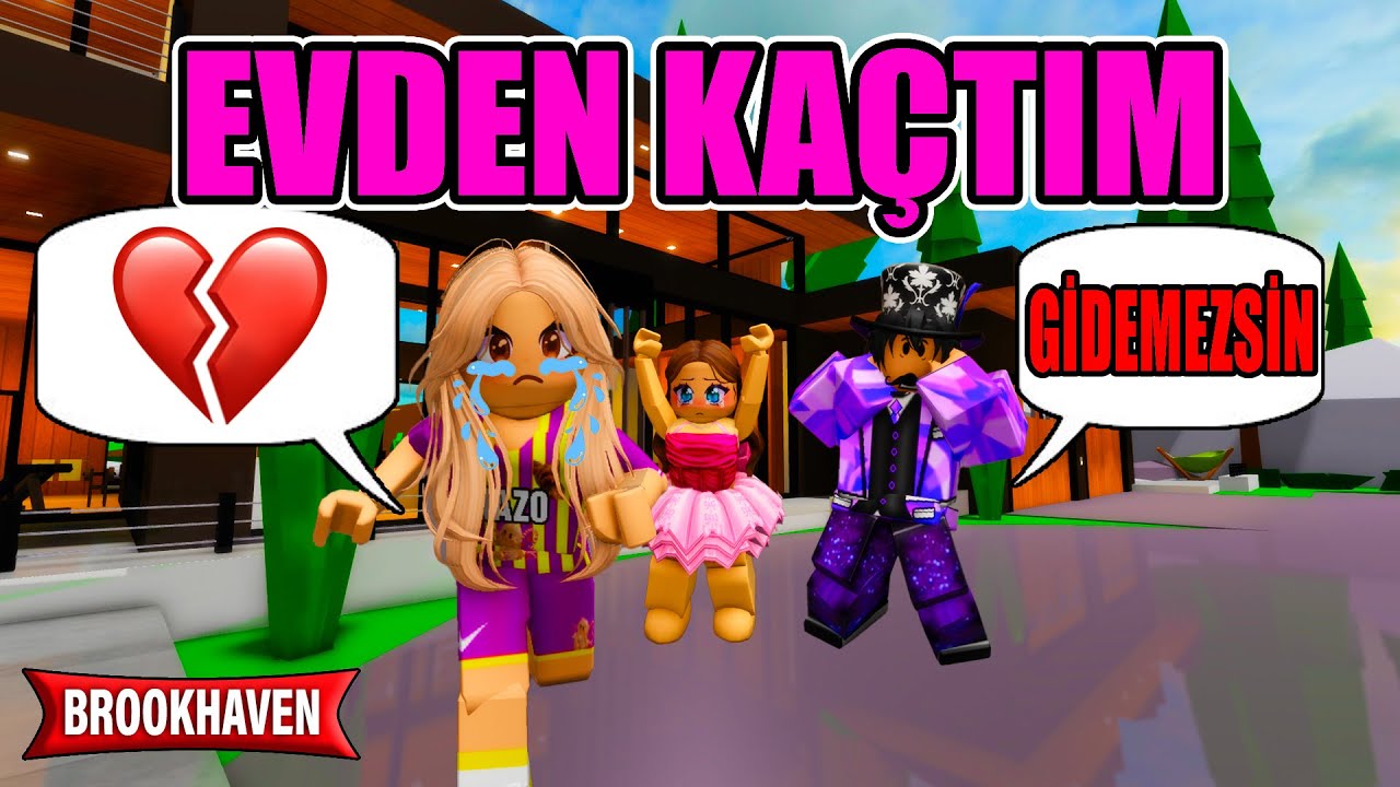AİLEM KAVGA EDİYOR DİYE EVDEN KAÇTIM #roblox #brookhaven #rp