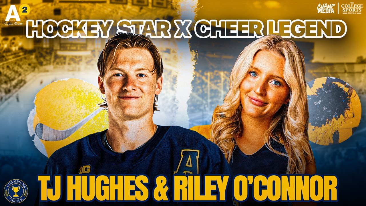 Michigan Hockey & Cheerleading STARS TJ Hughes & Riley O&rsquo;Connor TAKEOVER Ann Arbor!